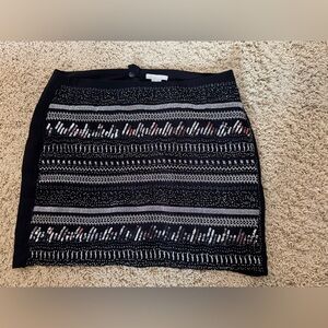 H&M Black and White Mini Pencil Skirt for Cocktail